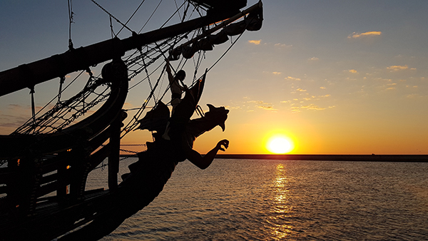 Pirates sunset